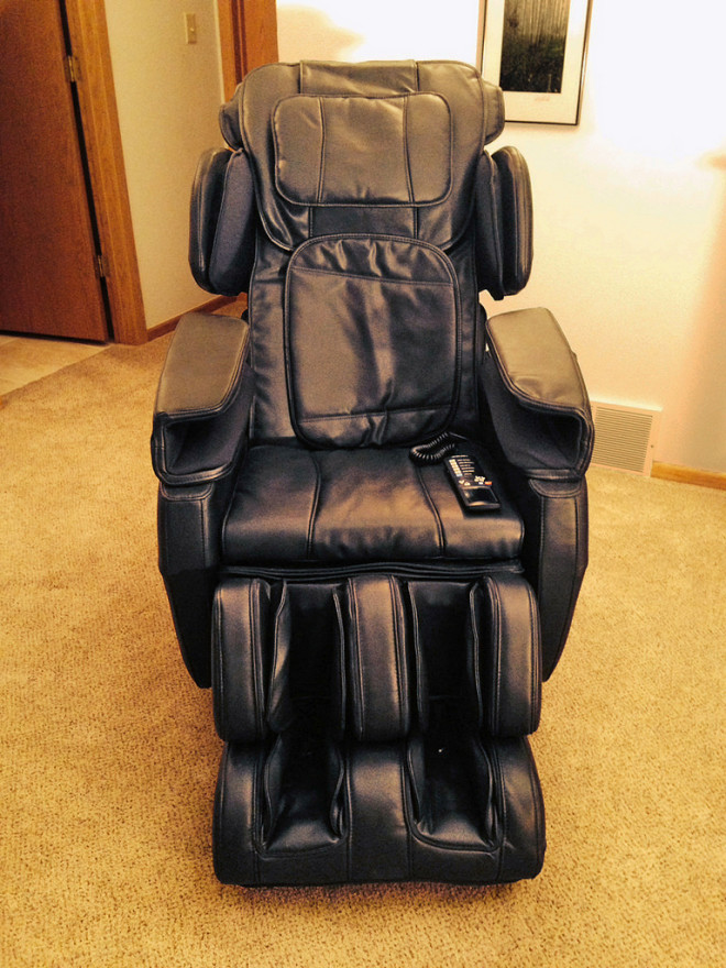 black massage chair