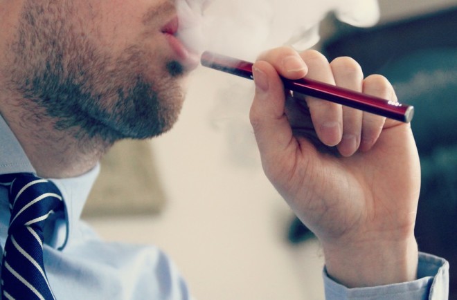 man vaping