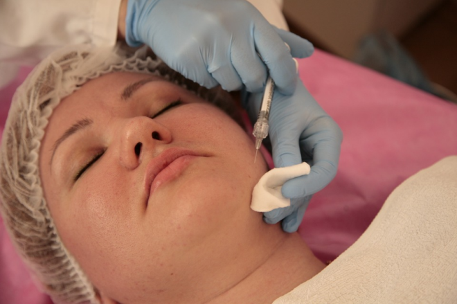 a woman having a beauty treatment